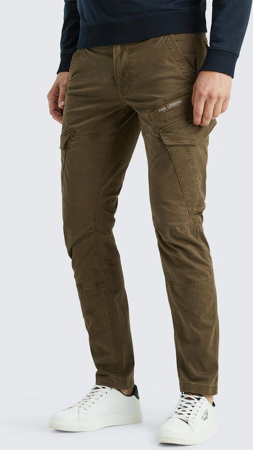 PME Legend tapered fit cargo broek met all over print bruin - Foto 2