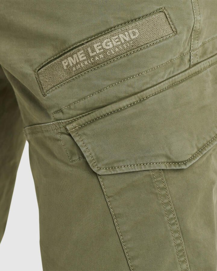 PME Legend Tapered fit cargobroek met labelprint model 'NORDROP' - Foto 6
