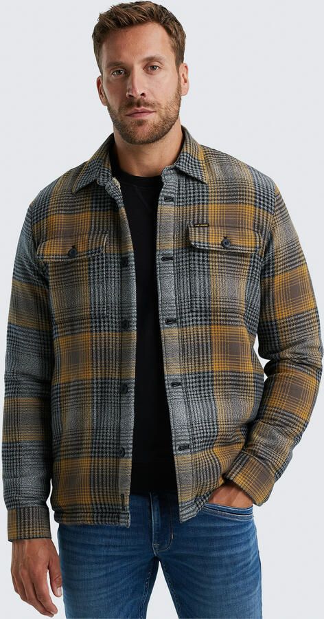 PME Legend Regular fit overhemdjack met kentkraag