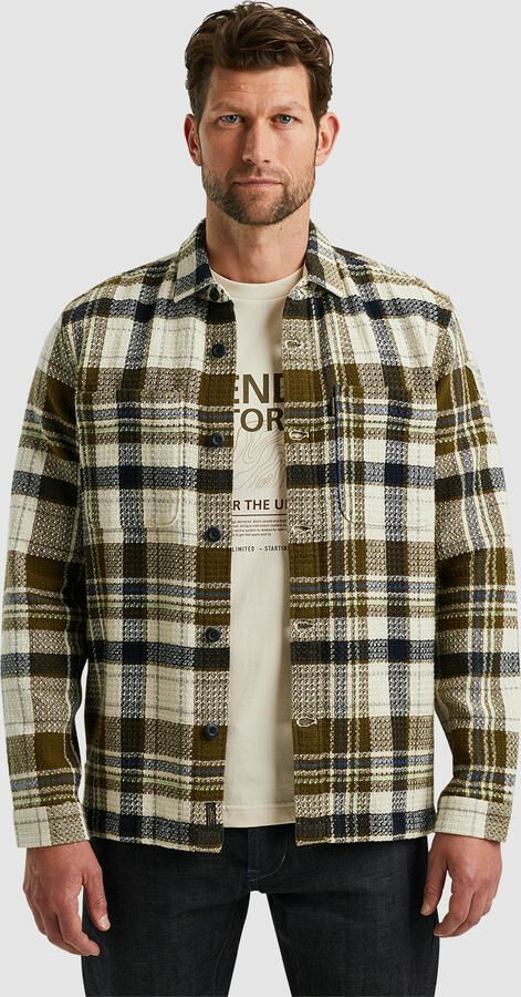 PME Legend Dobby Mattweave Lange Mouw Shirt Multicolor Heren - Foto 2