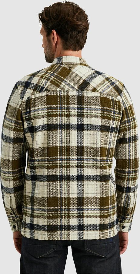 PME Legend Dobby Mattweave Lange Mouw Shirt Multicolor Heren - Foto 3