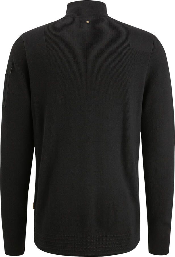 PME LEGEND Heren Truien & Vesten Half Zip Collar Cotton Knit Zwart - Foto 4