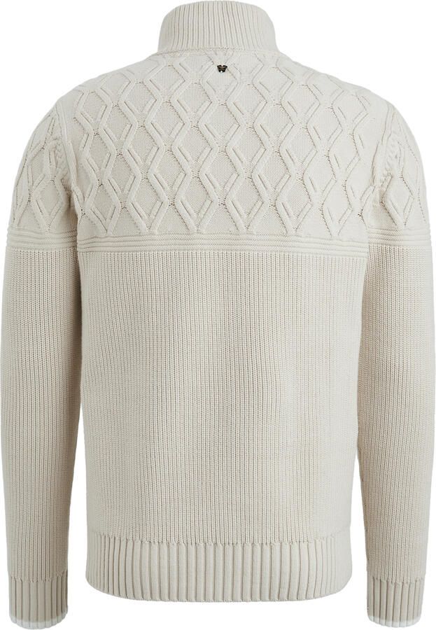 PME LEGEND Heren Truien & Vesten Half Zip Collar Cotton Mix Yarn Beige