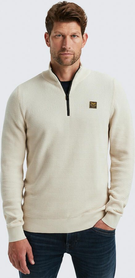 PME LEGEND Heren Truien & Vesten Half Zip Collar Cotton Mouline Zand - Foto 7