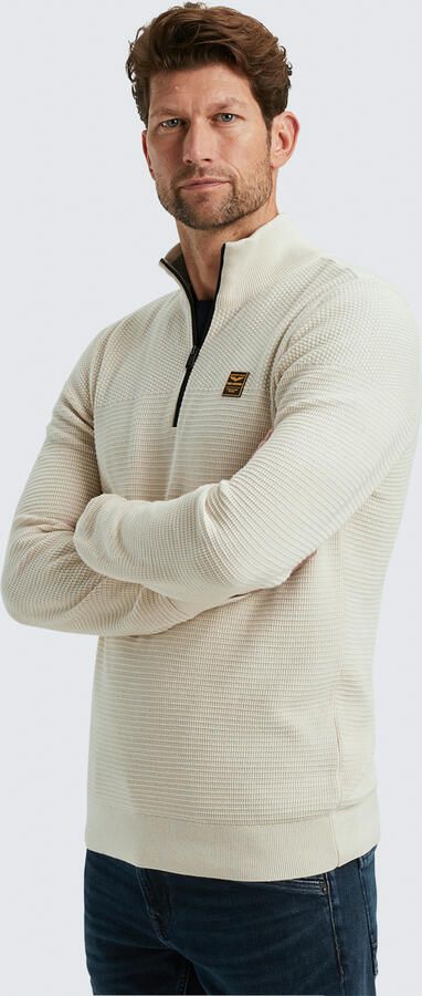 PME LEGEND Heren Truien & Vesten Half Zip Collar Cotton Mouline Zand - Foto 8
