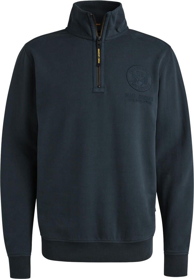 PME Legend Half Zip Pullover in Zacht Terry Blue Heren - Foto 3