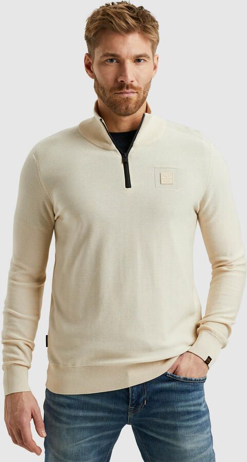PME LEGEND Heren Truien & Vesten Half Zip Collar Cotton Modal Beige - Foto 8