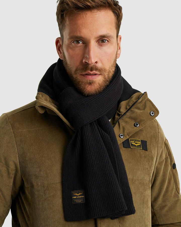 PME Legend Basis Shawl Sjaal Pac2410902 Black Heren - Foto 3