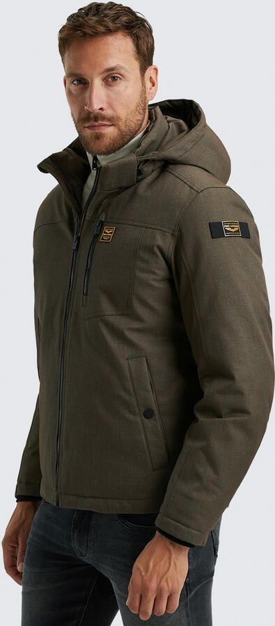 PME LEGEND Heren Jassen Semi Long Jacket Strator Melange Twill Groen - Foto 7