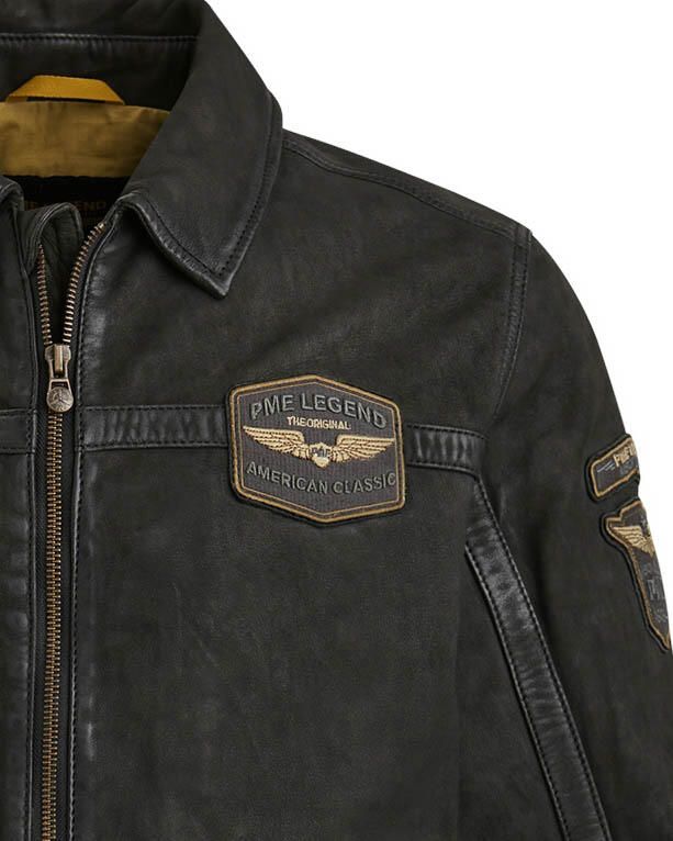 PME Legend leren flight jacket SUMMER HUDSON zwart - Foto 4