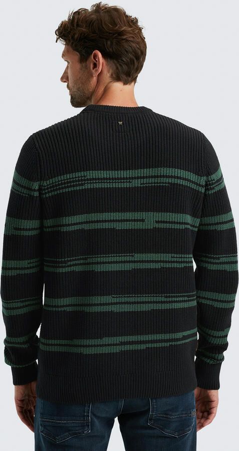 PME Legend Gestreepte gebreide trui voor heren Black Heren