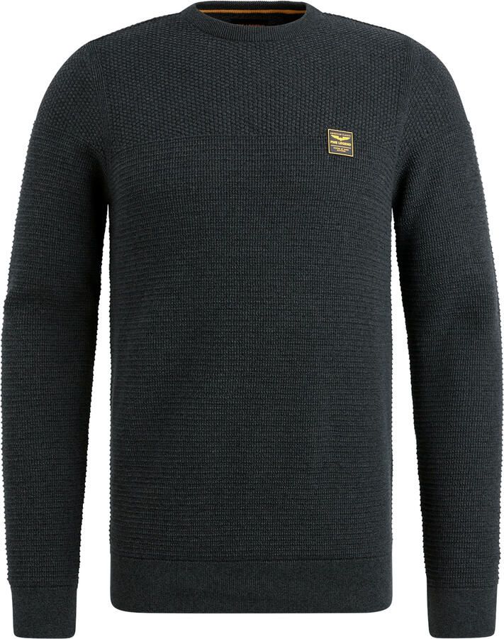 PME Legend Katoen Mouline Pullover Black Heren