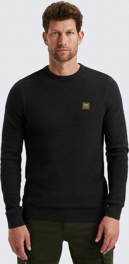 PME Legend Katoen Mouline Pullover Black Heren - Foto 2