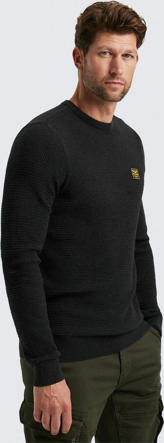 PME Legend Katoen Mouline Pullover Black Heren - Foto 4