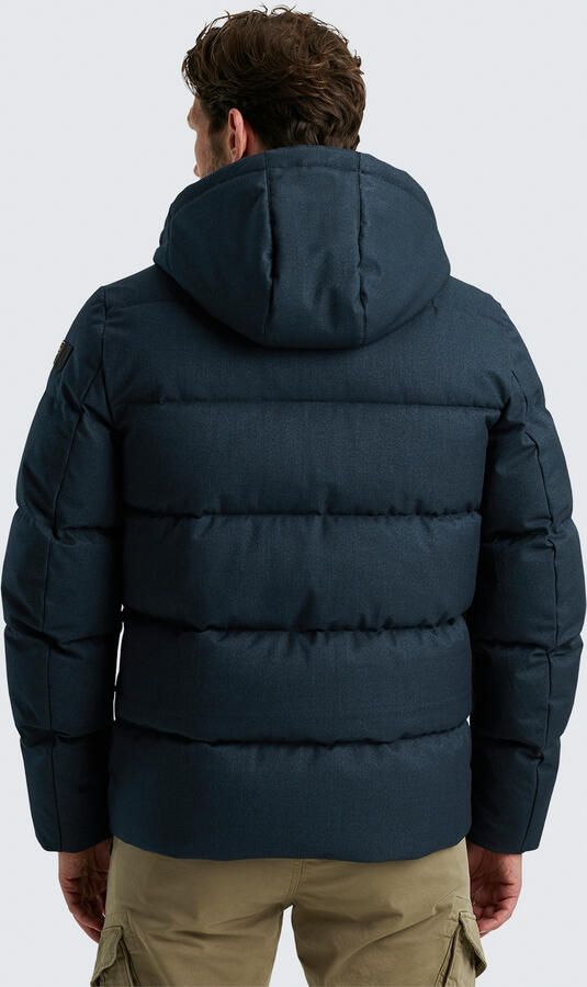 PME LEGEND Heren Jassen Semi Long Jacket Yetcraft Melange Twill Blauw