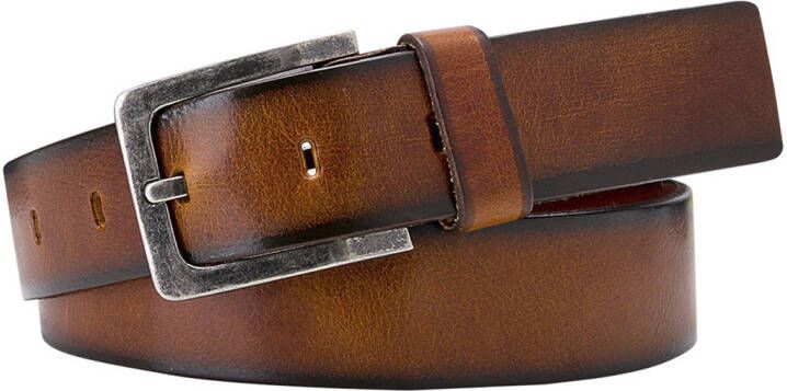Profuomo Brown leather belt lord Bruin Heren