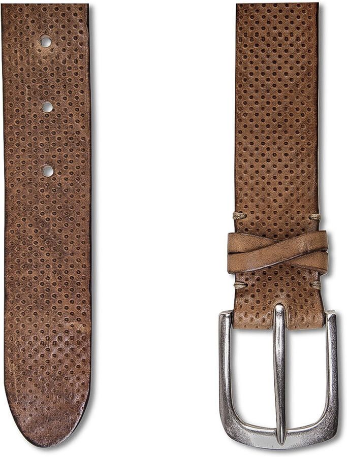 Profuomo geperforeerde riem Roma bruin
