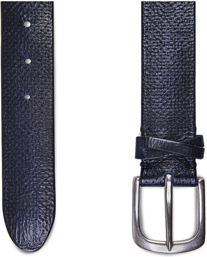 Profuomo Riem Leren Riem Roma Donkerblauw