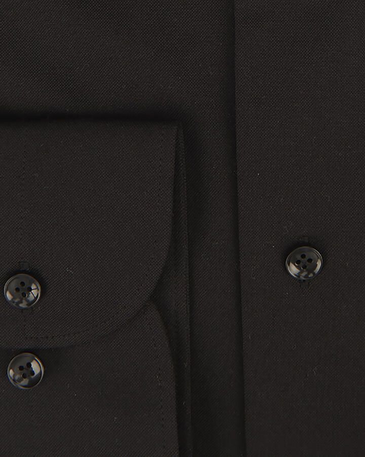 PROFUOMO Heren Overhemden Shirt X-cutaway Japanese Knitted Zwart - Foto 9