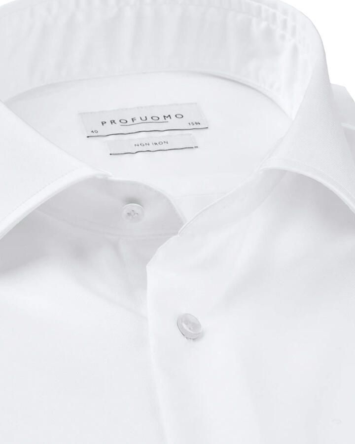Profuomo Witte Overhemdjurk van Katoen met Slim Fit White Heren - Foto 9