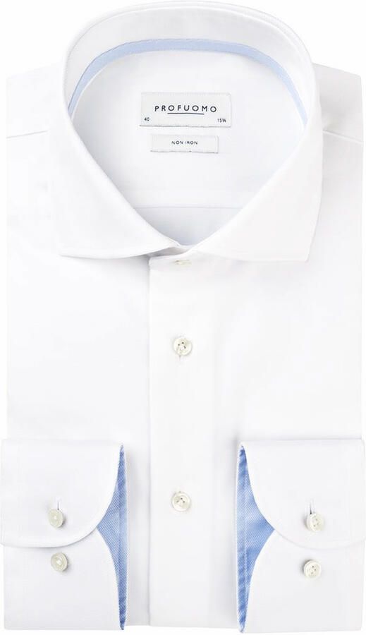 Profuomo Witte Business Overhemd van Katoen White Heren - Foto 11