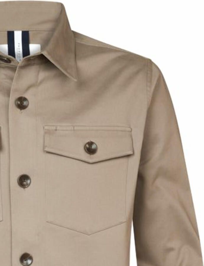 Profuomo Taupe Overshirt voor Mannen Beige Heren - Foto 2