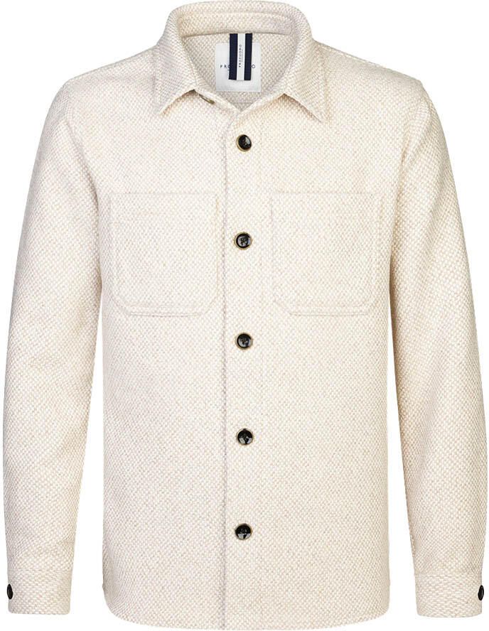 PROFUOMO Heren Overshirts Overshirt Texture Beige - Foto 6