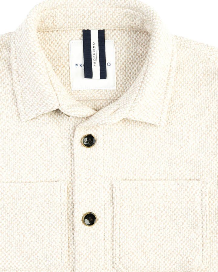 PROFUOMO Heren Overshirts Overshirt Texture Beige - Foto 5