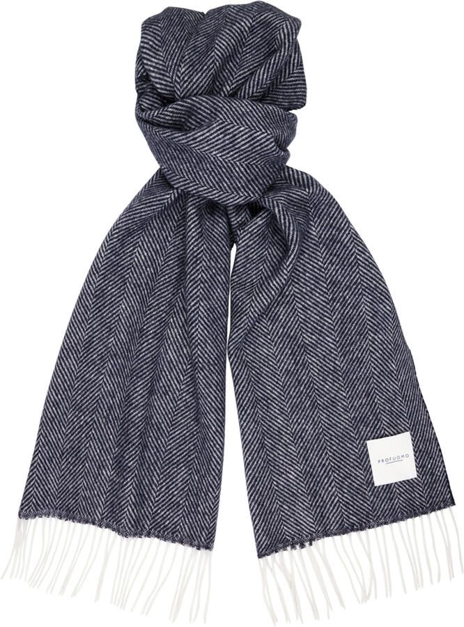 Profuomo Sjaal van wol met labelpatch - Foto 2