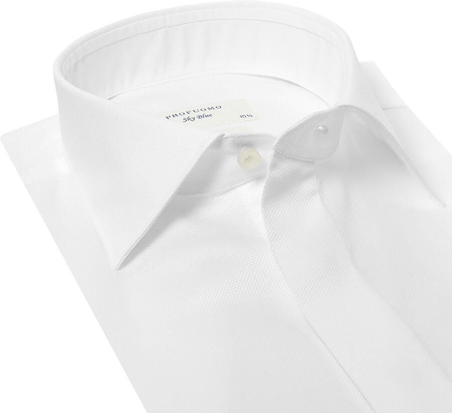 Profuomo Regular fit smokingoverhemd van effen materiaal