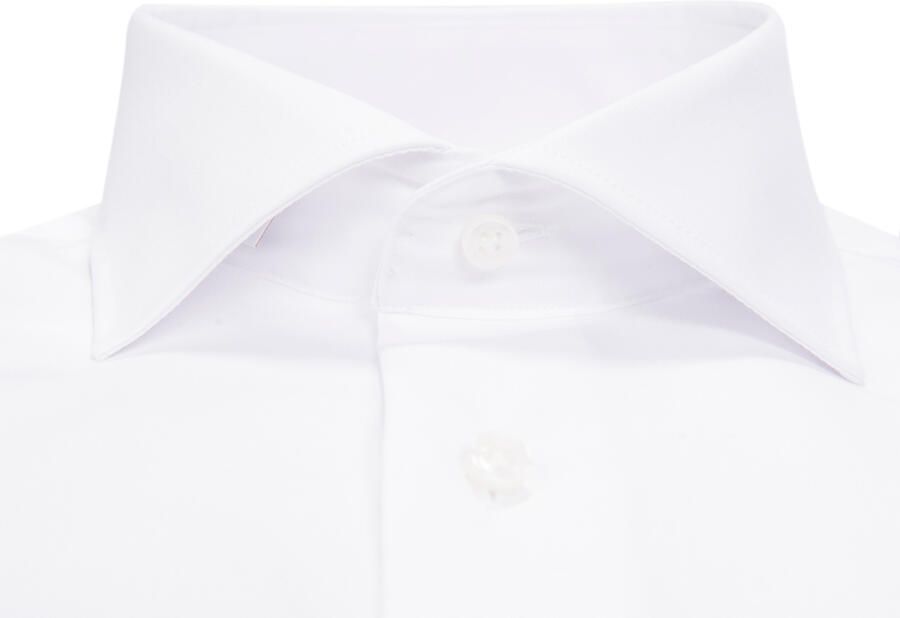PROFUOMO Heren Overhemden Fine Twill Slim Fit Non Iron Extra Long Sleeve Wit - Foto 13