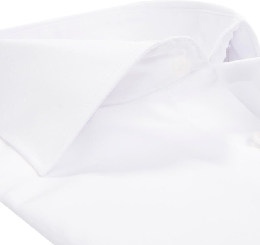 PROFUOMO Heren Overhemden Fine Twill Slim Fit Non Iron Extra Long Sleeve Wit - Foto 11