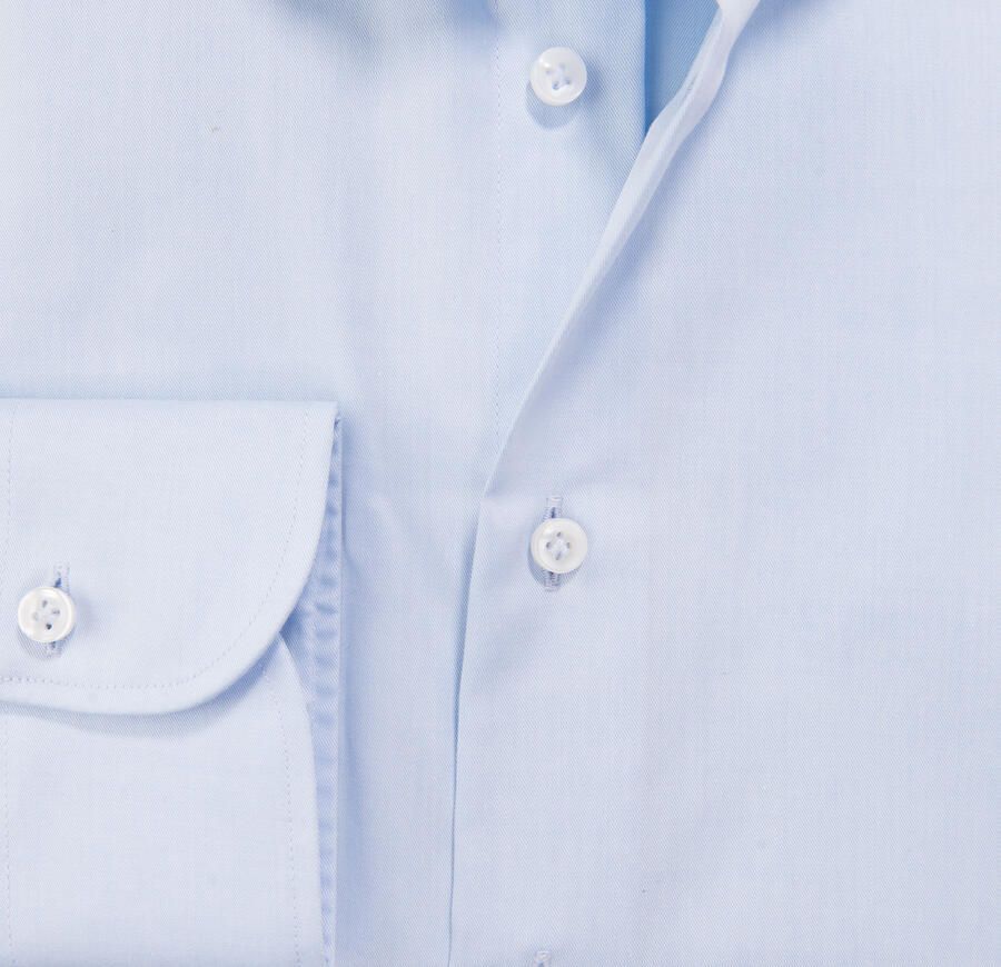 Profuomo Lichtblauwe Overhemdjurk van Katoen met Slim Fit Blue Heren