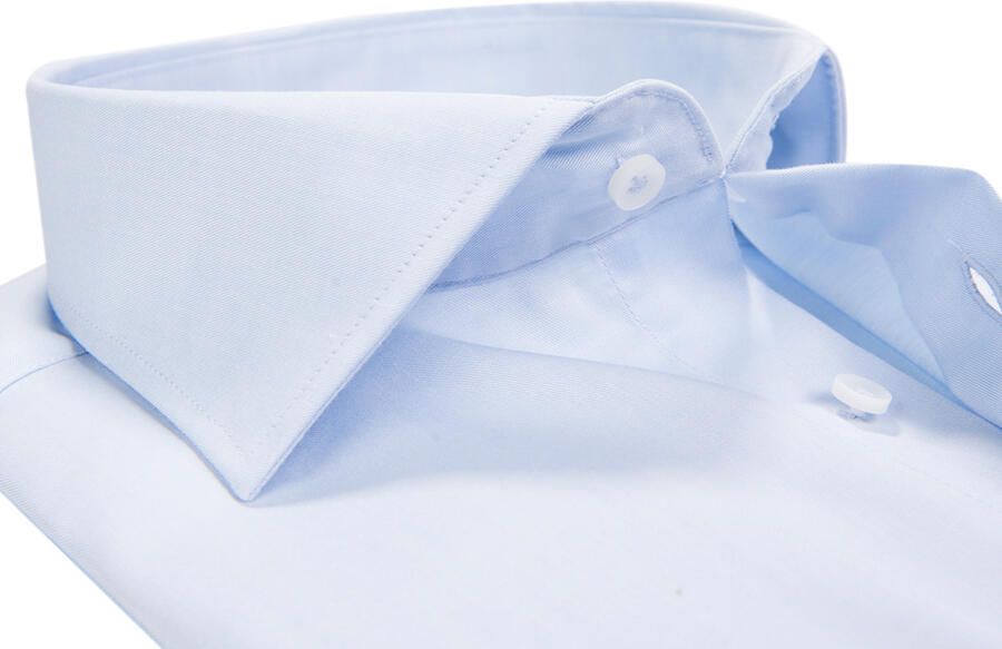 Profuomo Lichtblauwe Overhemdjurk van Katoen met Slim Fit Blue Heren - Foto 11
