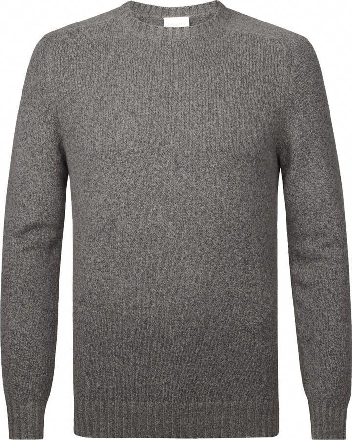 Profuomo Chunky Crewneck Wollen Trui Brown Heren