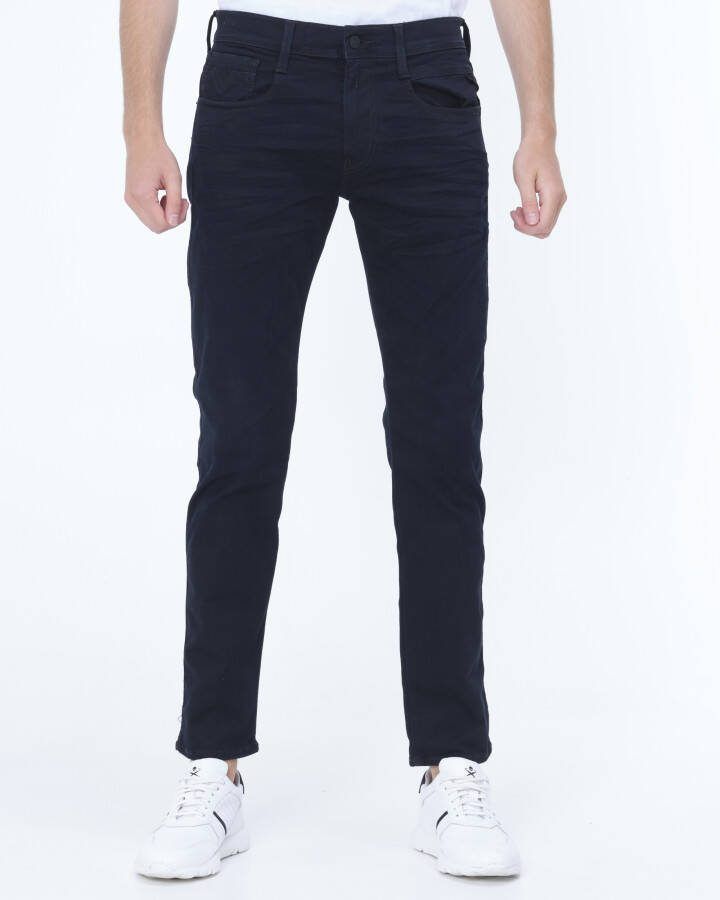 REPLAY slim fit jeans ANBASS Hyperflex Re-Used dark blue black - Foto 3