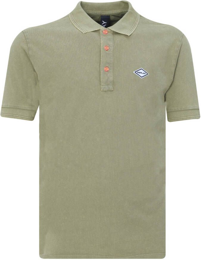 Replay Groen Poloshirt met Korte Mouwen Green Heren