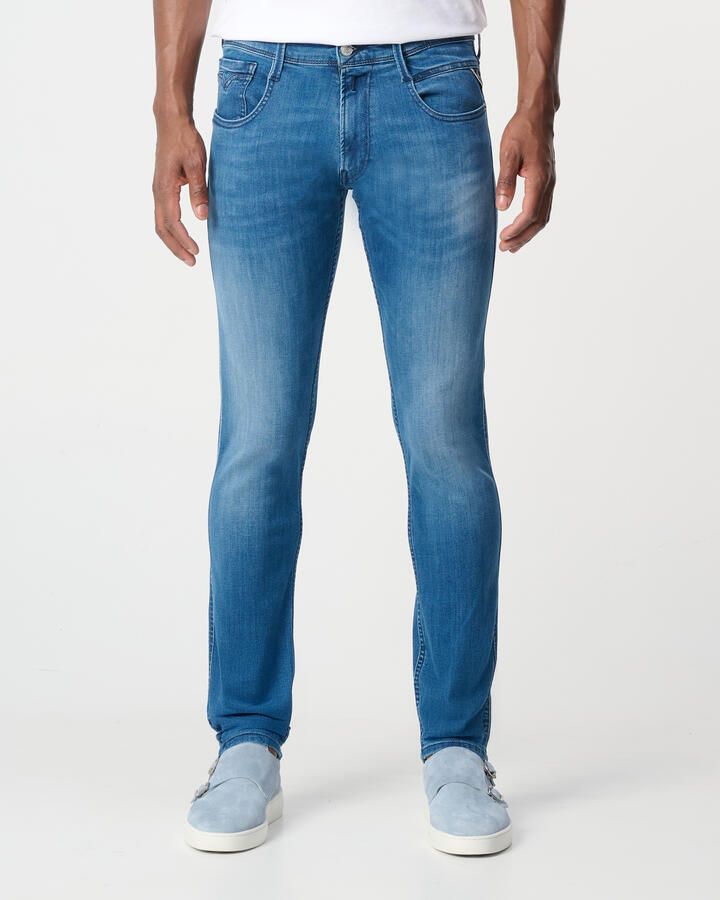 Replay Blue Denim 5-Pocket Broek Blue Heren