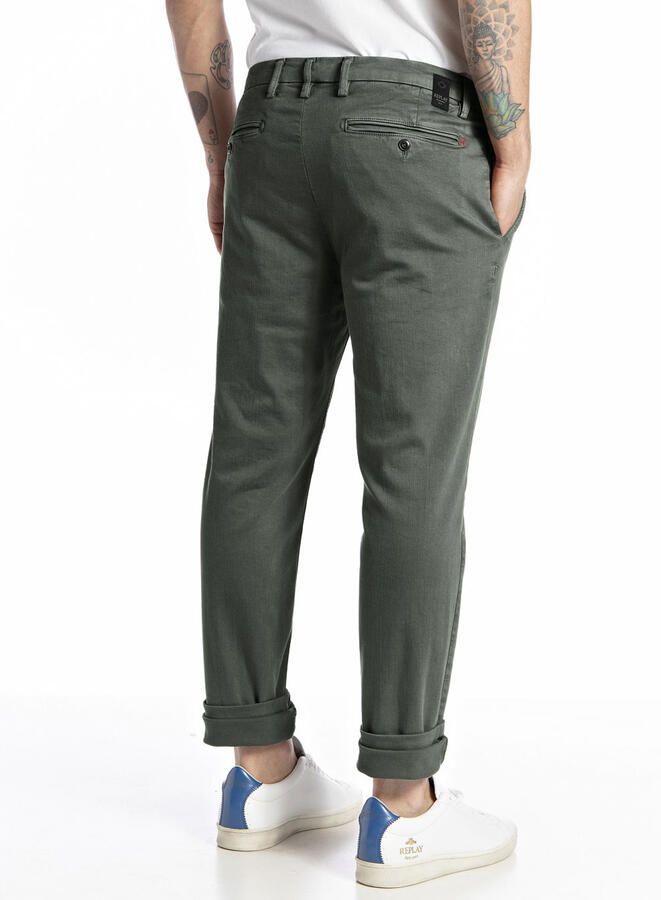 Replay Groene chino broek Green Heren - Foto 8