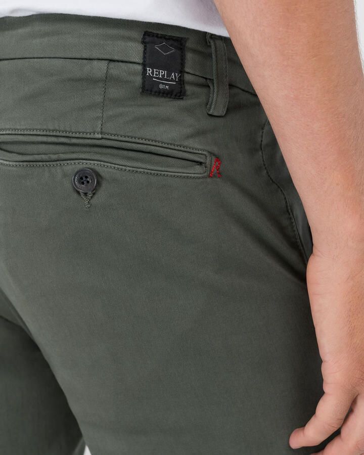 Replay Groene chino broek Green Heren - Foto 7