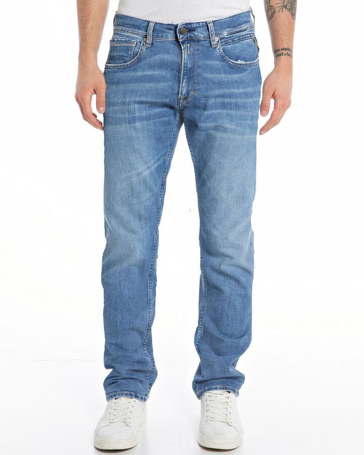 Replay Straight fit jeans in used-look model 'GROVER' - Foto 2