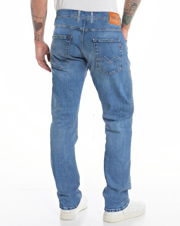 Replay Straight fit jeans in used-look model 'GROVER'