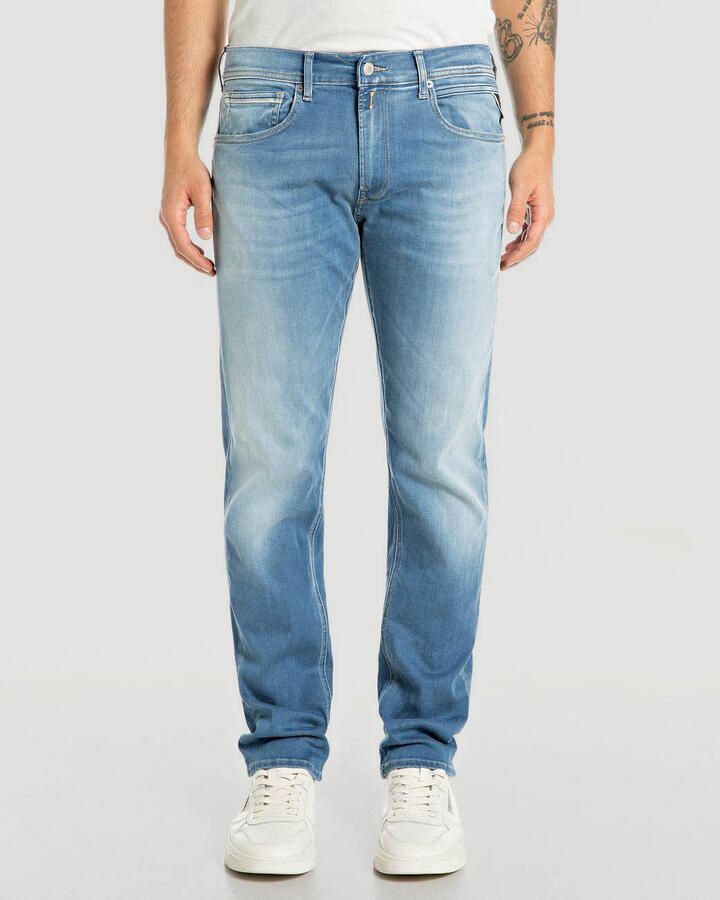 REPLAY GROVER straight leg straight leg jeans blauw