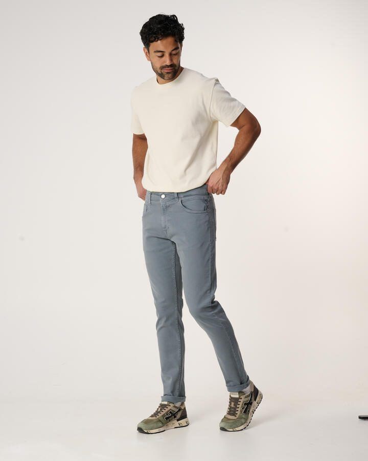 REPLAY tapered fit jeans MICKYM blauw - Foto 3