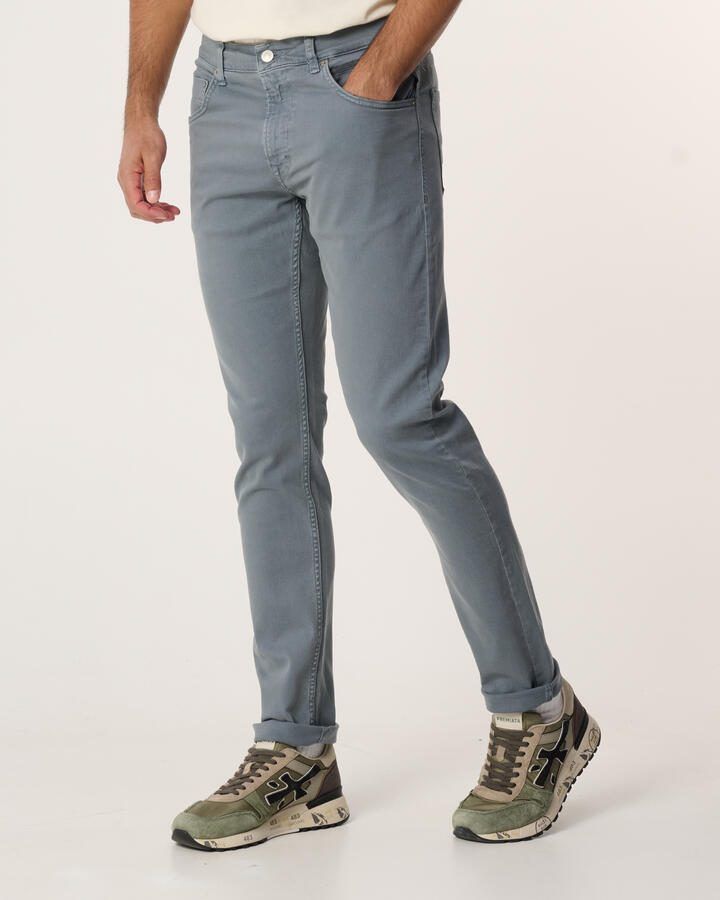 REPLAY tapered fit jeans MICKYM blauw - Foto 4