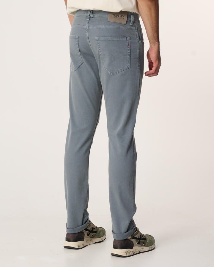 REPLAY tapered fit jeans MICKYM blauw - Foto 5