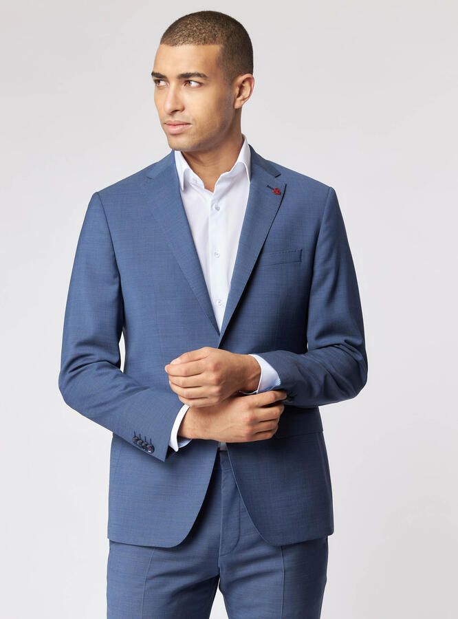 Roy Robson 2-knoops colbert van pure scheerwol met reverskraag - Foto 3