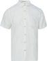 SCOTCH & SODA Heren Overhemden Short Sleeve Linen Shirt Wit - Thumbnail 2