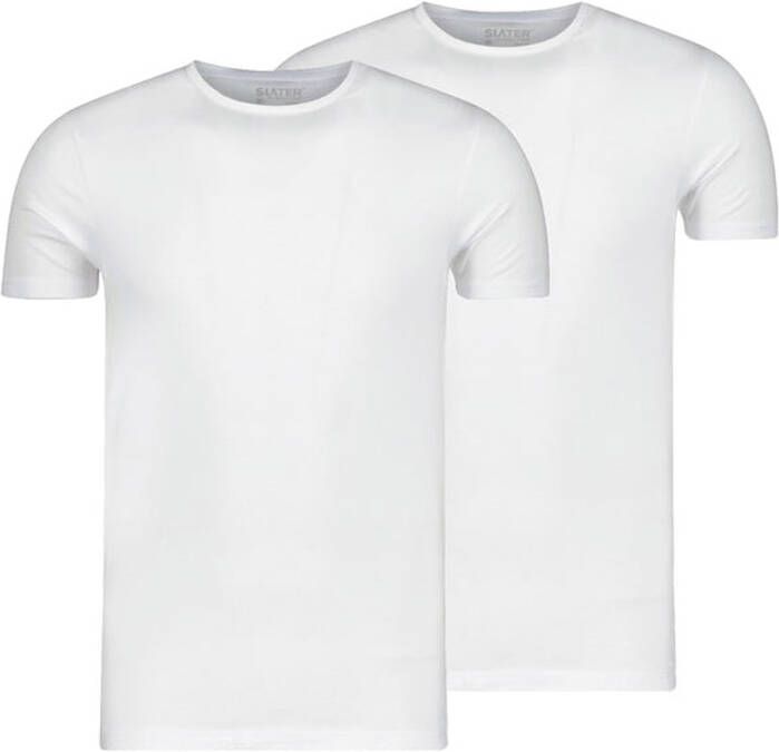 Slater 2-pack The Perfect T-shirt 10+10 O-Hals Wit
