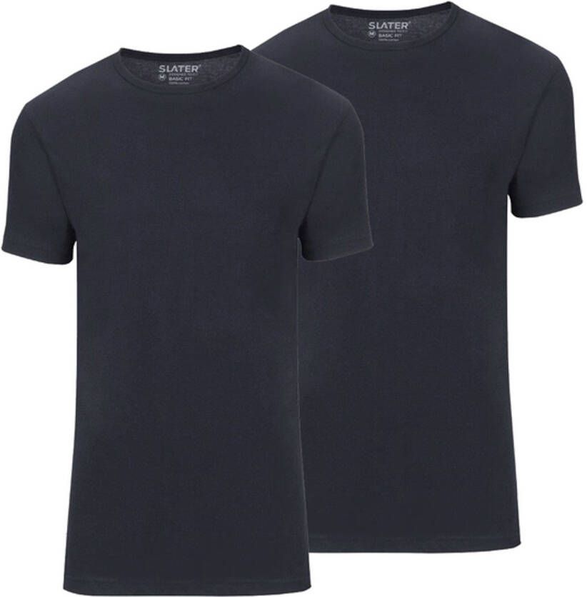 Slater 2-pack T-shirt Basic Extra Lang O-neck Navy